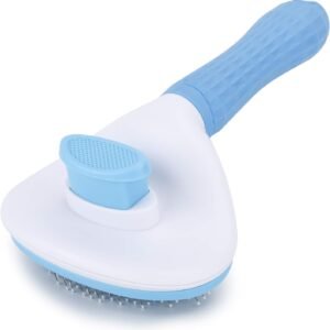 Pet Self-Cleaning De-shedding Brush - Easily Removes Loose Undercoat, Universal for Long and Short-Haired Pets