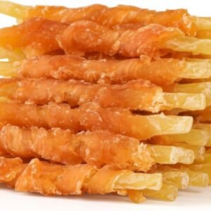 Rawhide Free Dog Treats Chicken Wrapped Cod Sticks for Small Dogs Healthy Training Treats Soft Snacks (14.11 Ounce -Pack of 1)
