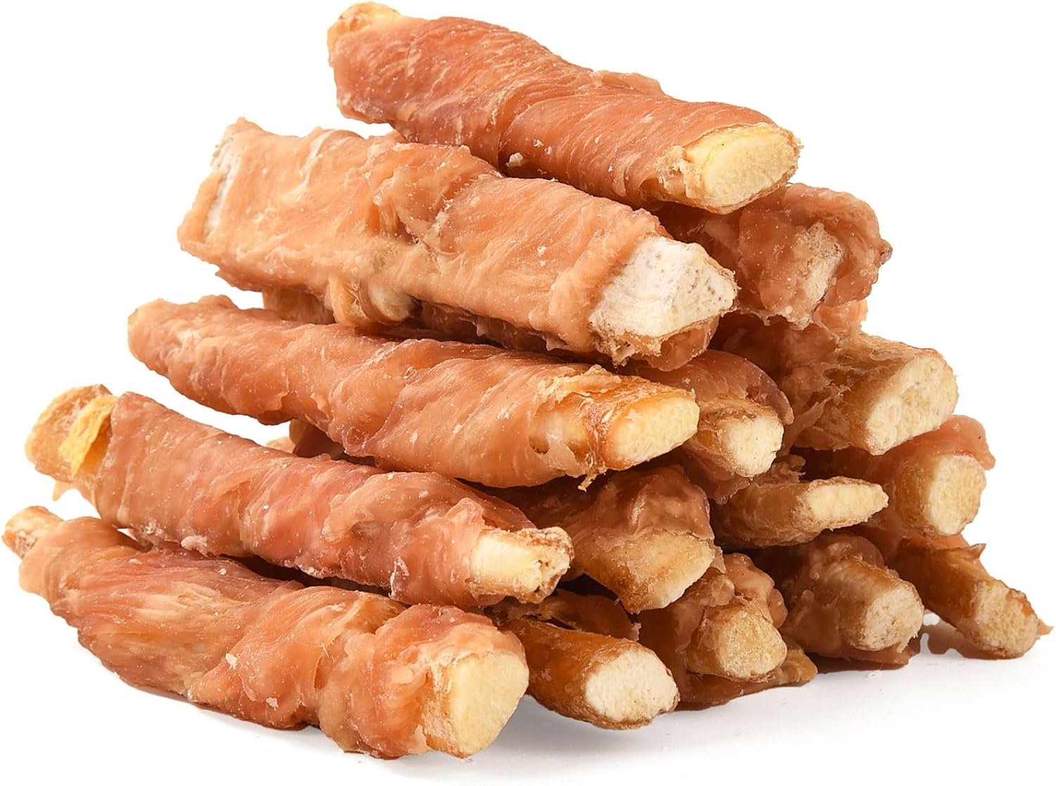 Dog Treats Chews, Chicken Wrapped Beef Cartilage, Rawhide Free & Grain Free Dog Snacks 10.6 oz