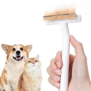 Short-Haired Cat and Dog De-shedding Grooming Comb - Gentle and Efficient, Easily Removes Loose Pet Hair