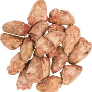 Freeze Dried Chicken Hearts for Cats & Dogs - 1LB Big Bag- Made in USA -Single Ingredient All Natural Grain-Free -Resealable Bag- Perfect for Training, Topper or Snack, Allergen-Free