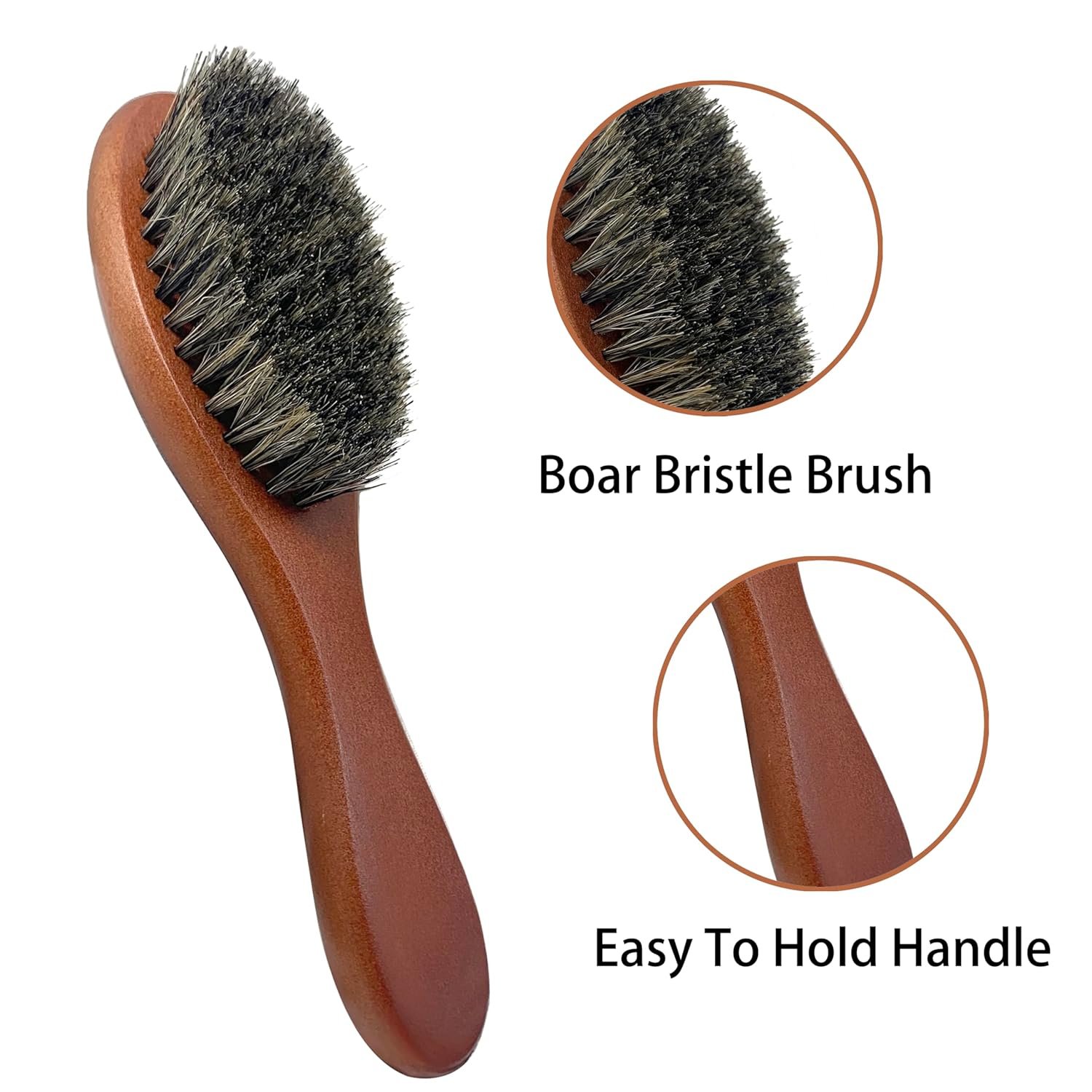 Wooden Handle Pet Brush - Universal for Cats and Dogs, Soft Bristles Remove Loose Hair, Gentle Care - Image 2