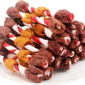 Dog Treats Training Snacks Triple Flavored Rawhide Dog Kabobs 1lb/454g